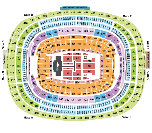 Northwest Stadium Jelly Roll Seating Chart